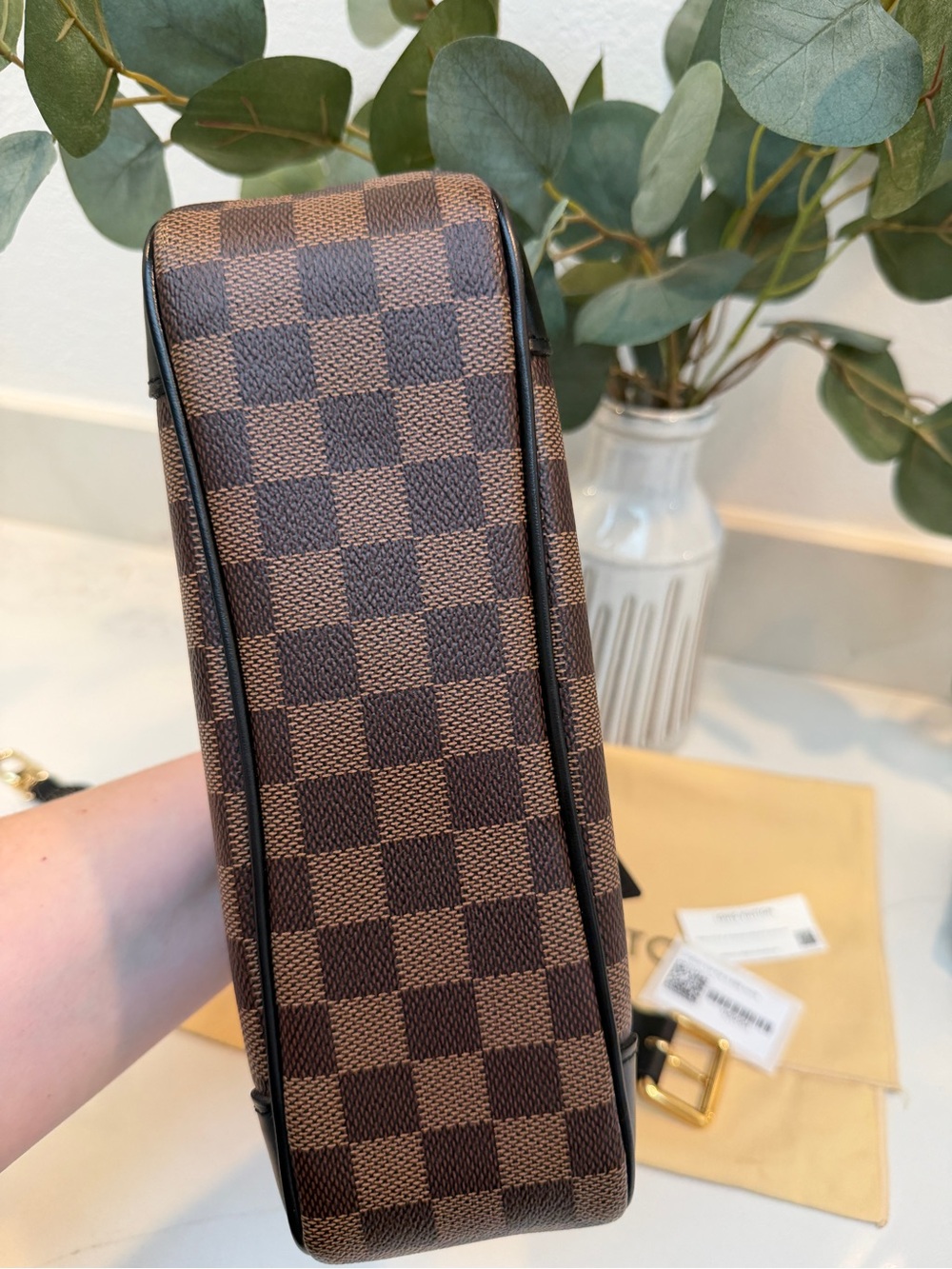 Lous Vuitton Odeon PM in Damier Ebene with Black Trim - Picture 4 of 16